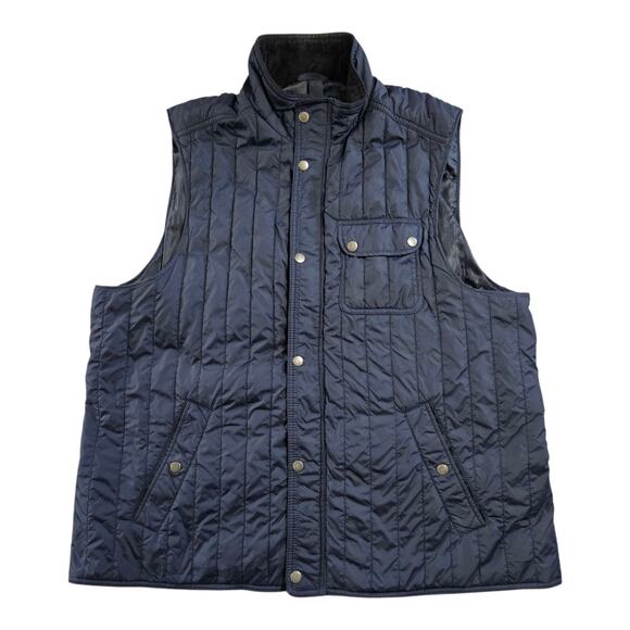 Haggar Other - HAGGAR Heritage Collection Men's Vest Full Zipper & Button Poly Fill NAVY 2XL